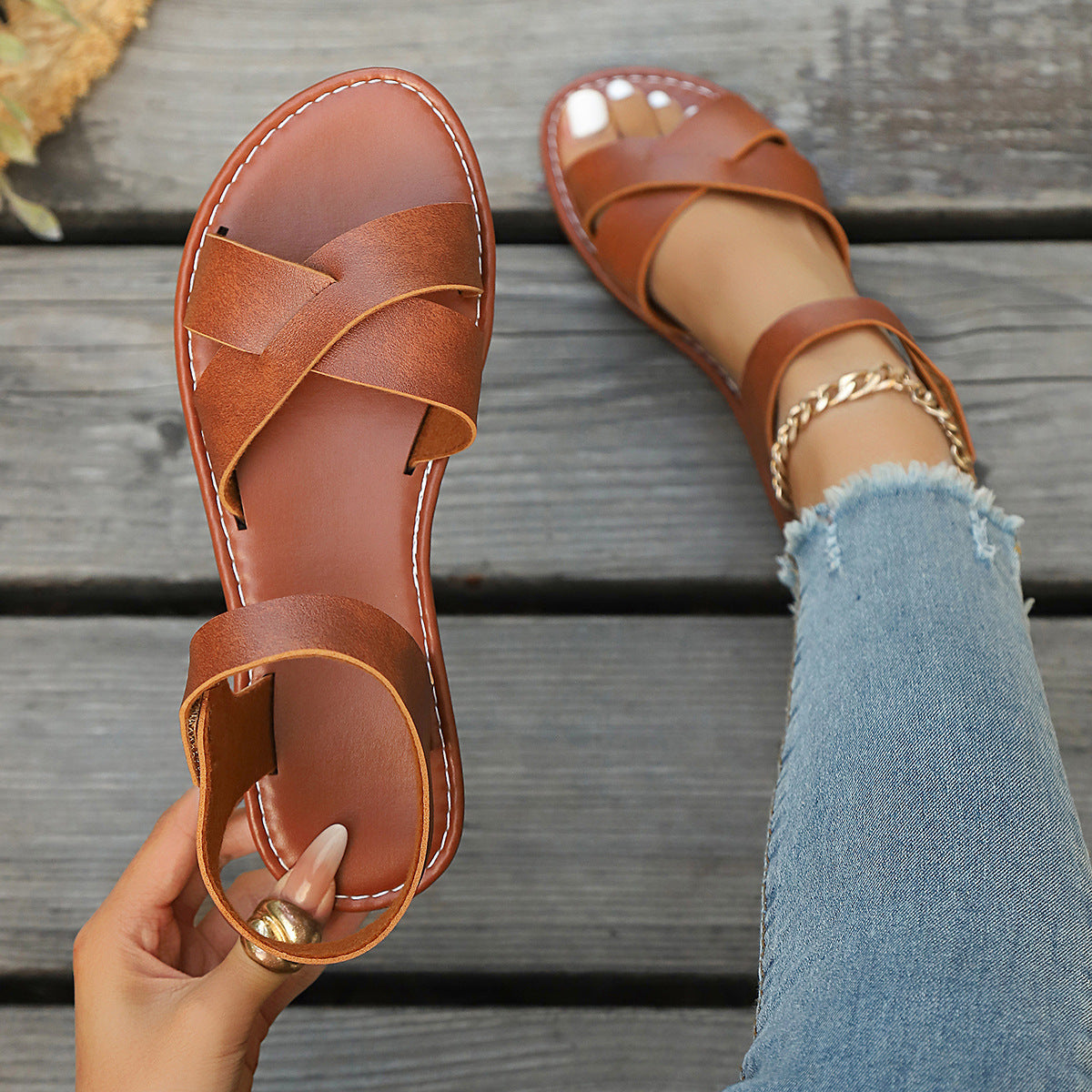 Criss-Cross Flat Sandals